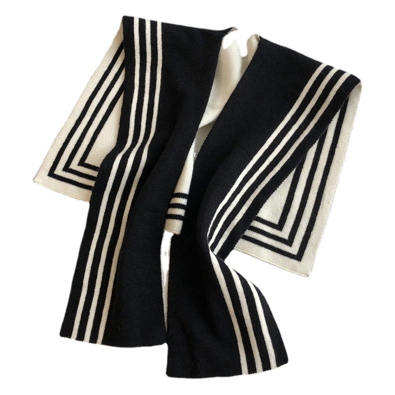 Double-sided Color Matching Navy Style Knitted Small Shawl Spring and Autumn Outer Shoulder Protector Cervical Spine Cloak Women's Warm Waistcoat Factory