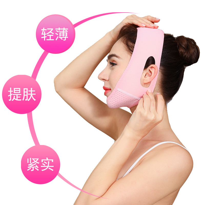 Picture of Thin face mask in stock thin face bandage V-face artifact lifting and tightening French pattern double chin drooping thin face carving