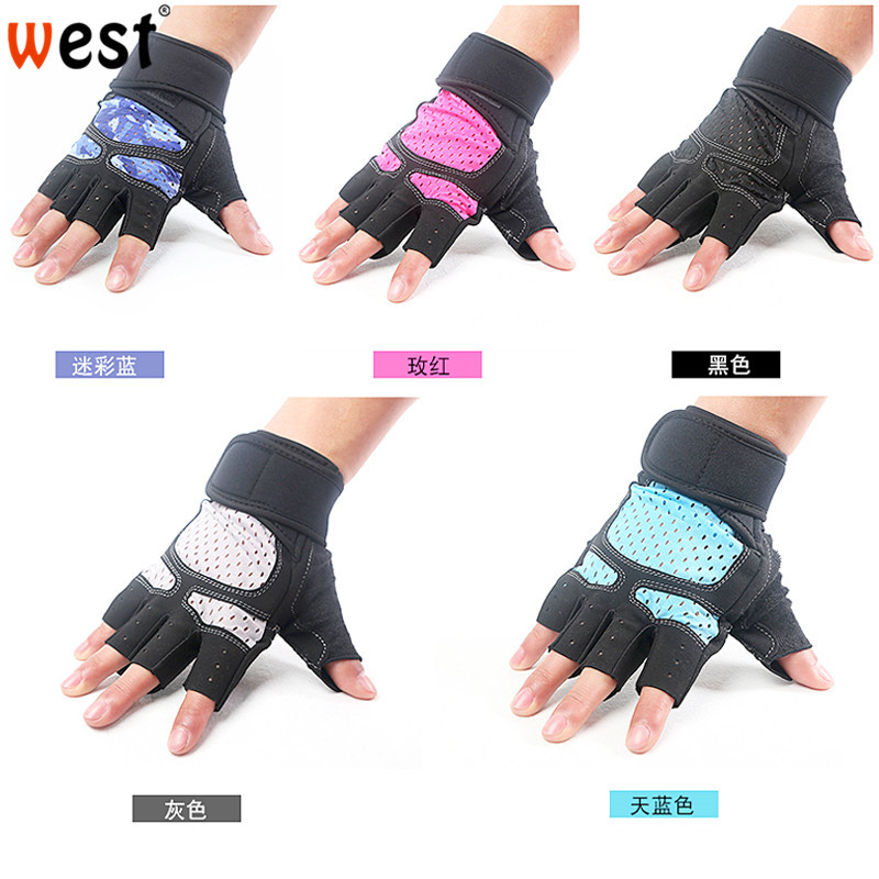 Outdoor sports gloves half finger breathable non-slip fitness weightlifting gloves bicycle riding gloves wholesale