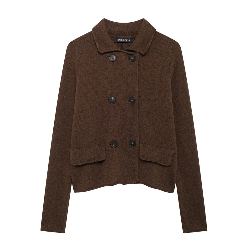 SAW AliExpress independent station European and American style women's fashion casual lapel double-breasted suit jacket 2893119