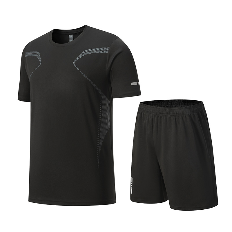 Picture of Quick-Drying Short-Sleeved Men's Ice-Feel Summer Sports Suit, Loose and Breathable Casual Versatile Fitness Sportswear