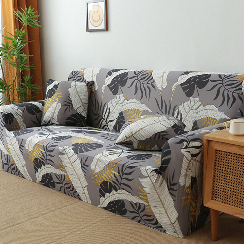 Milk silk printed sofa cover all-inclusive one solid color lazy sofa cover elastic sofa cover wholesale a generation of hair