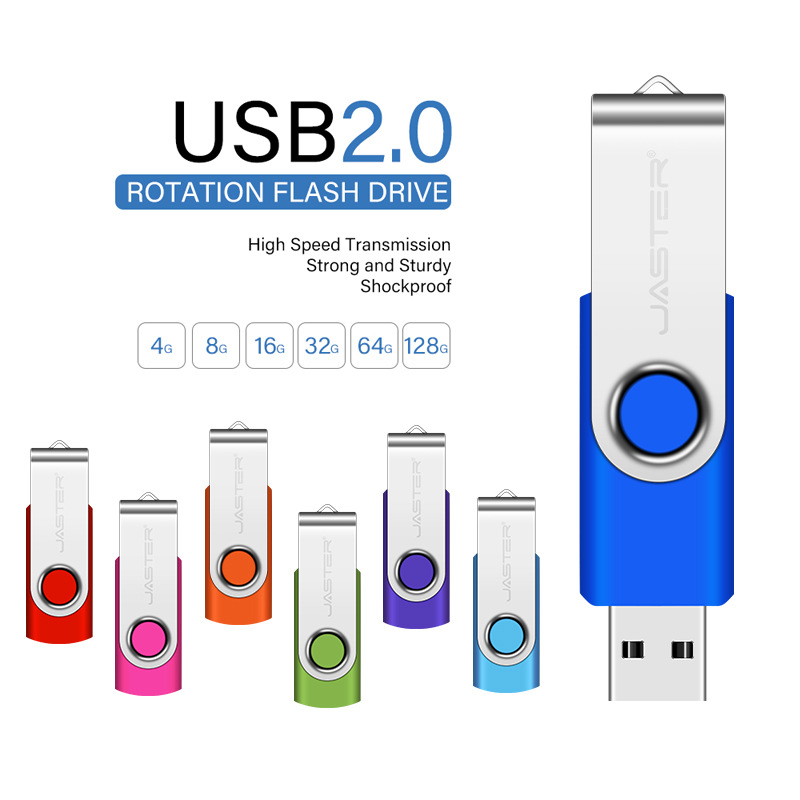 Picture of Large capacity U disk wholesale lettering USB 8g16g rotating metal U disk LOGO engraving gift U disk 32g