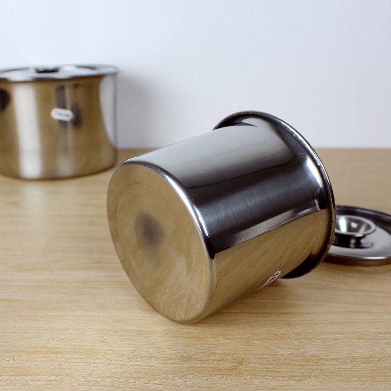 Picture of Stainless steel seasoning tank with lid kitchen commercial oil basin thickened oil salt seasoning tank pig tank factory wholesale