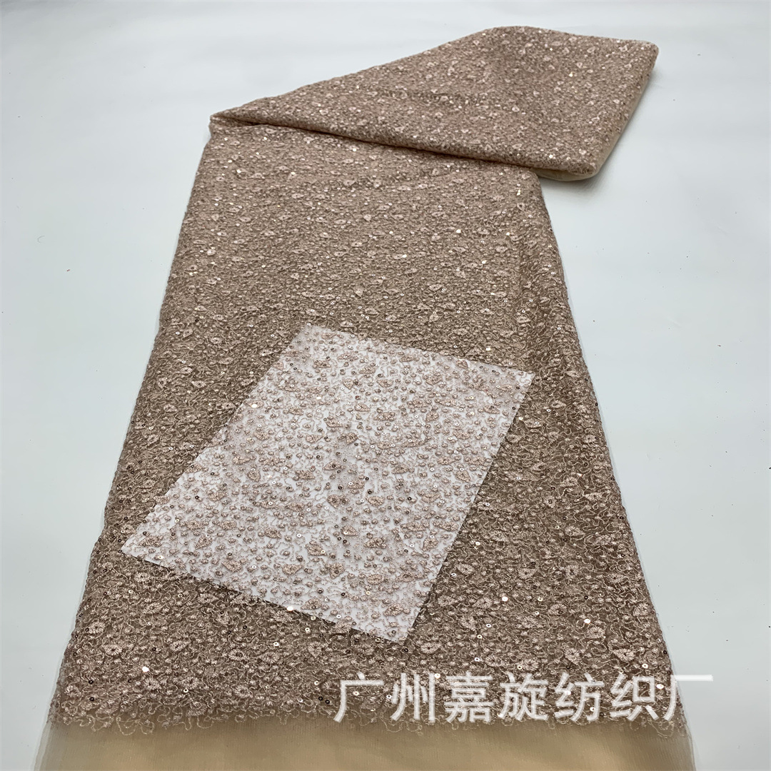 Africa's New Composite Line Chaos Pattern Raindrop Pattern Sequin Lace Fabric Dai Clothing Cheongsam dress Fabric