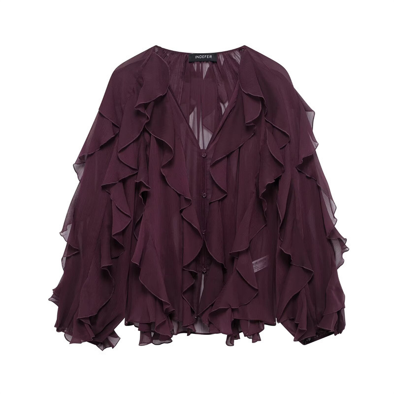 Picture of Cross-Border Foreign Trade 2025 Spring New Shirt Tops Long Fashion Loose Casual Design Niche Layered Wear