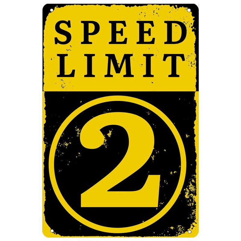 Picture of Retro No Speed Limit Sign Poster American Iron Painting Cross-Border Best-Selling Bar Cafe Wall Decoration