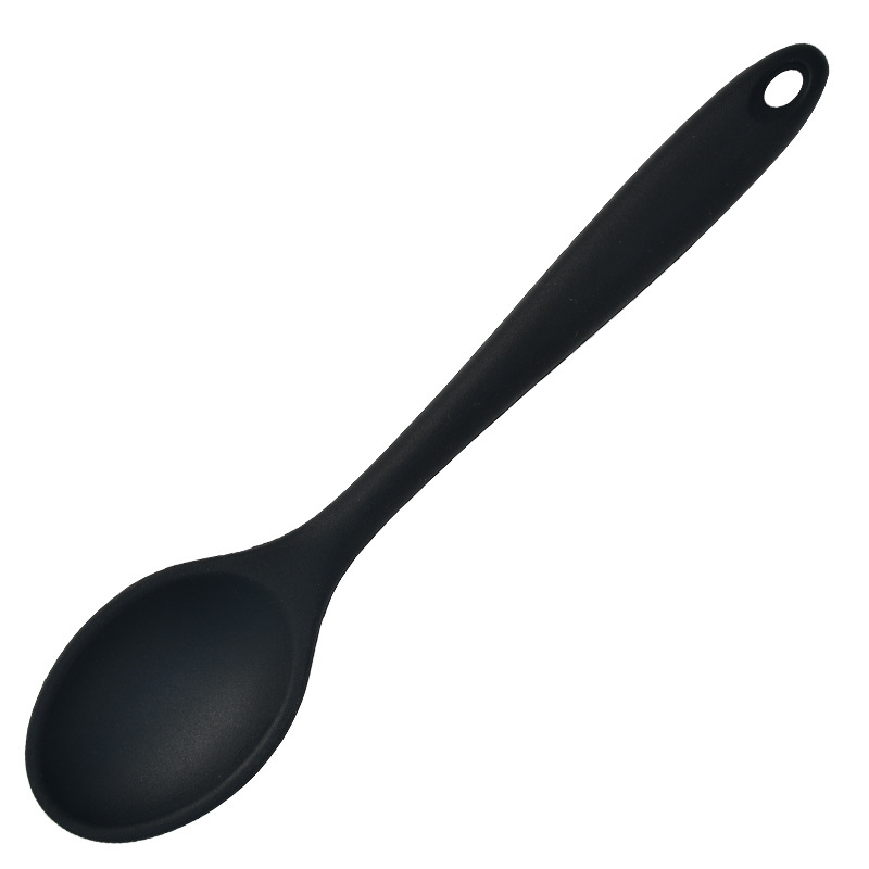 Picture of Cross-border integrated silicone spoon high temperature resistant cooking silicone dense kitchen tableware small soup spoon salad spoon
