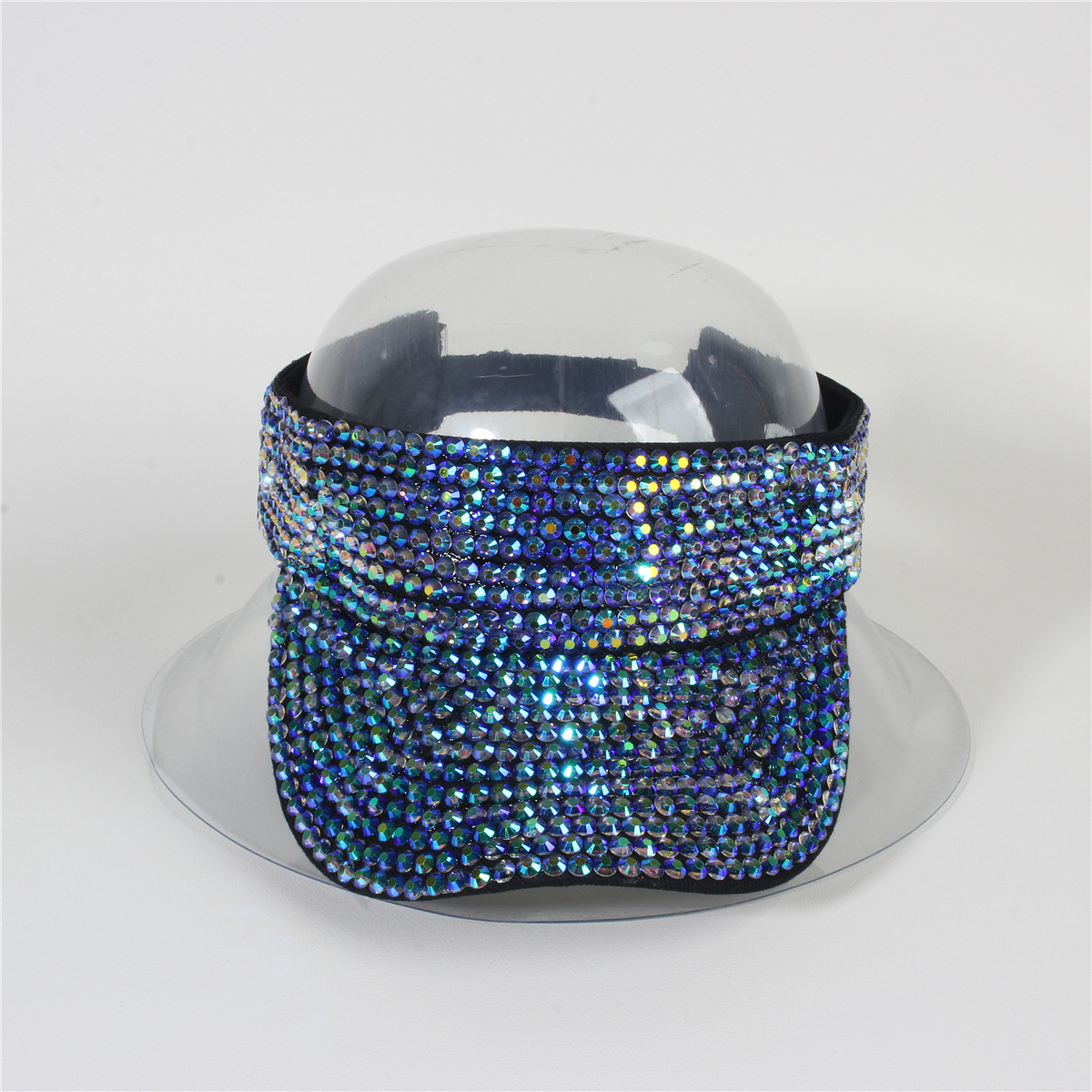 Picture of Cross-border Foreign Trade Summer Women's Point Drill Anti-purple Roof Outside Line Face-shading Sunscreen Solid Color Diamond Sunlight Empty Hat