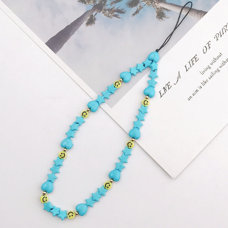 Picture of New soft pottery fruit series mobile phone chain diy mobile phone case acrylic five-pointed star mobile phone chain collection trend