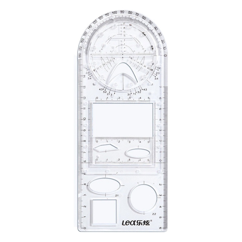Le Xuan multifunctional activity drawing ruler small junior high school students flexible drawing universal function drawing protractor wholesale
