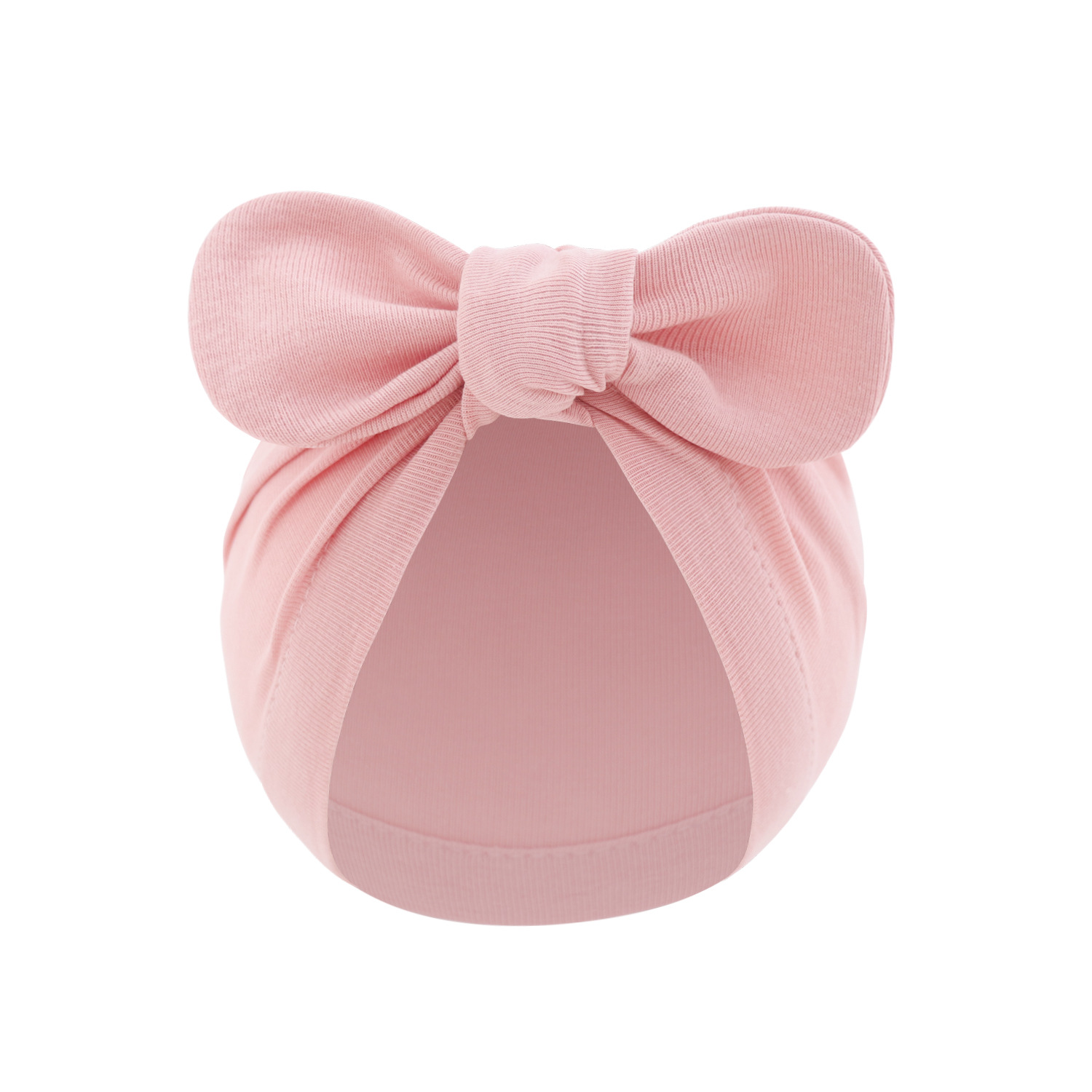 Picture of New children's solid color turtle cap baby Indian cap baby ball knotted cap ins Europe and America wholesale rabbit ear cap