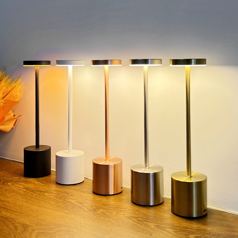 Cross-border Hot Bar Table Lamp Creative Retro LED Bar Clear Bar Cafe Dining Table USB Charging I-shaped Table Lamp