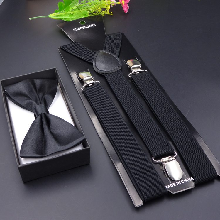 Fashion Trendy Strap Adult Men's Strap Bow Pants Strap Hotel Professional Strap Bow Tie