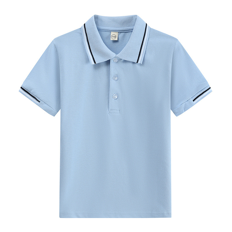 Picture of kids Children's T-shirt Long Sleeve Cotton White Lapel Polo Shirt for Boys and Girls Elementary School Students Middle and Large Children's School Uniform