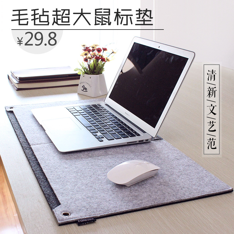 Mouse Pad Felt Computer Keyboard Pad Writing Desk Pad Winter Warm Thickened Large Desk Pad Thickened and Warm