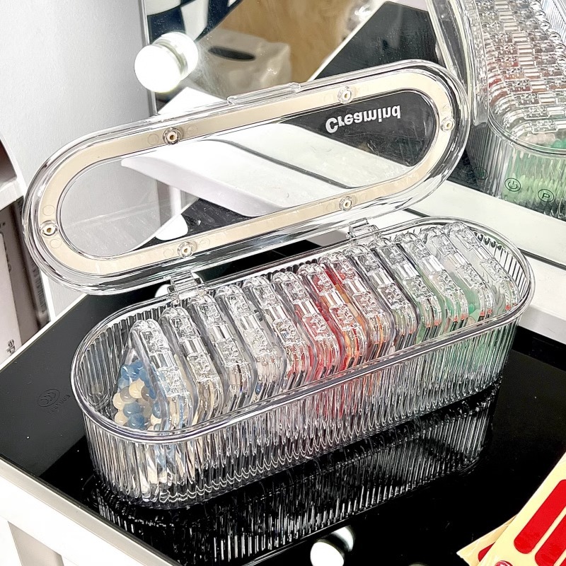 Picture of Handstring Storage Box Transparent Acrylic Crystal Beaded Bracelet Special Sealed Box Anti-oxidation Portable Jewelry Box
