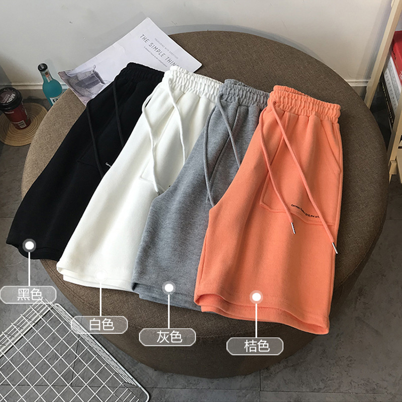 High waist five-point outdoor running sports shorts women's summer loose slimming straight casual wide-leg pants ins fashion wholesale