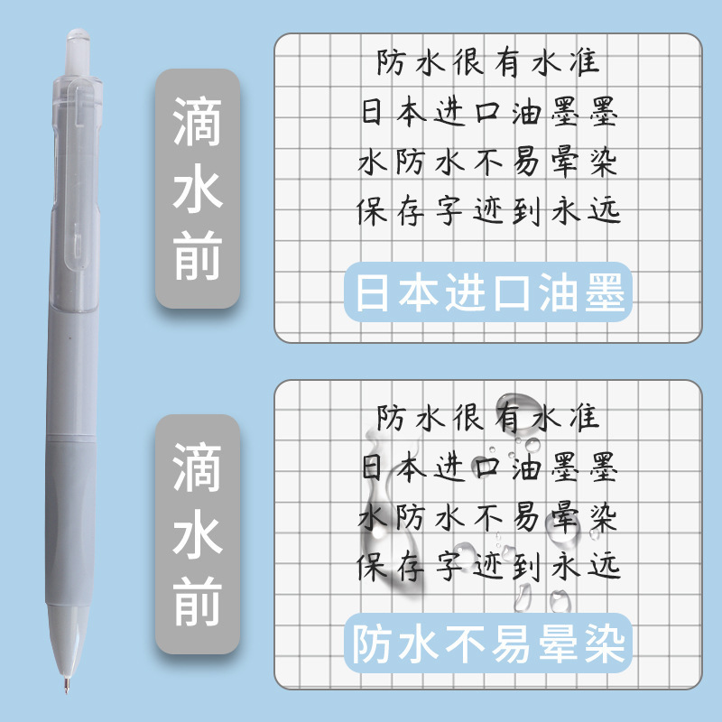 Picture of Morandi Color Press Gel Pen High-Value Office Cultural Supplies Student Exam Stationery Quick-Drying St Brush Question Pen