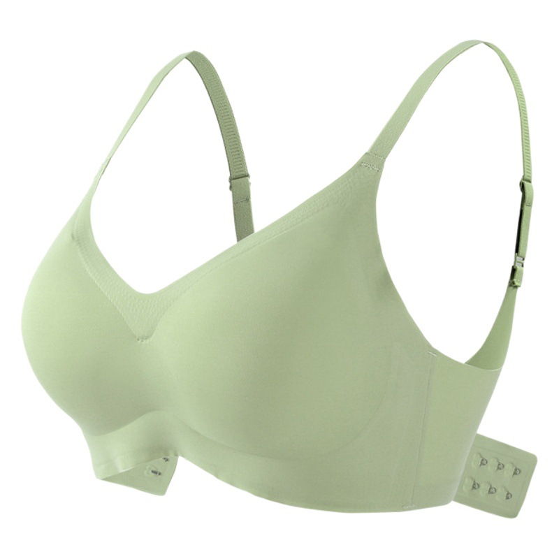 One-piece Non-trace Underwear Women's Small Chest Push-up Anti-sagging Adjustable Sports Soft Support Exterior Expansion Bra Thin Breathable