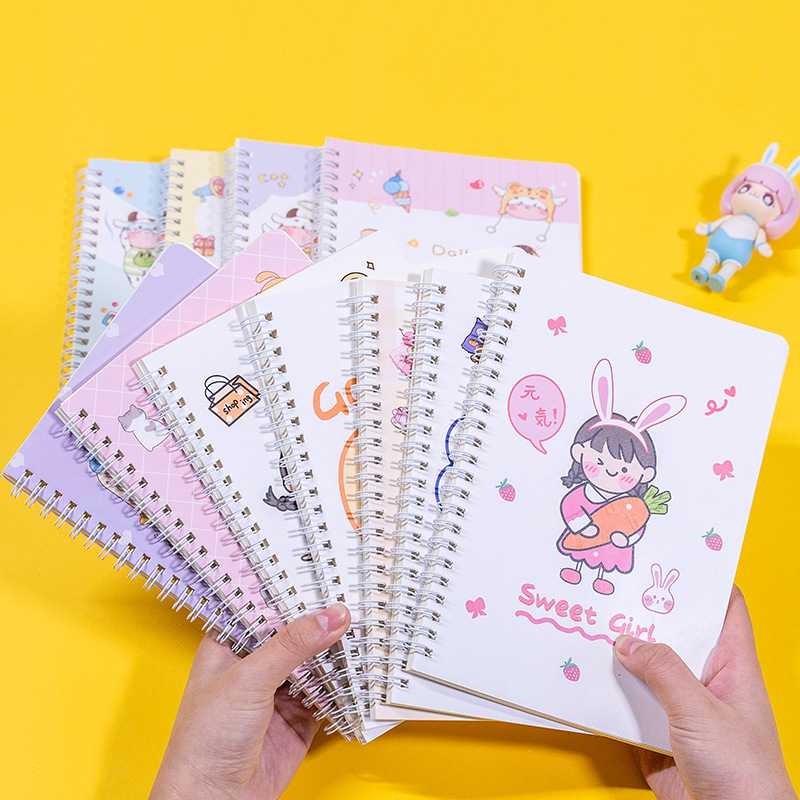 Cartoon a5 notebook high color value rollover spiral notebook student diary coil Book Wholesale