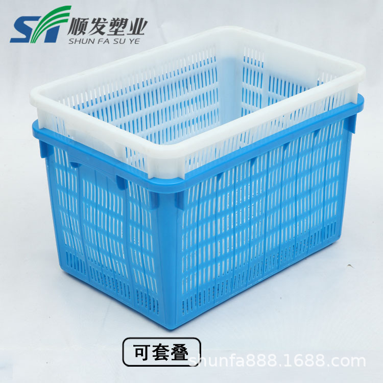 Jiangsu Changzhou Plastic Turnover Storage Basket 620 Stackable Common Basket PE New Material Inclined Insert Plastic
