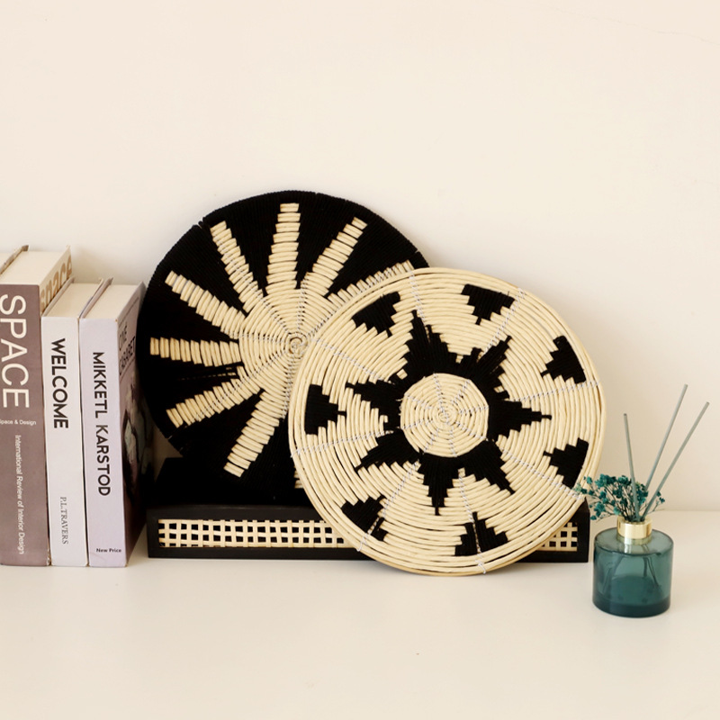 Picture of New Chinese style wall hanging three-dimensional wall decoration creative living room entrance background wall decoration disc floral decoration pendant