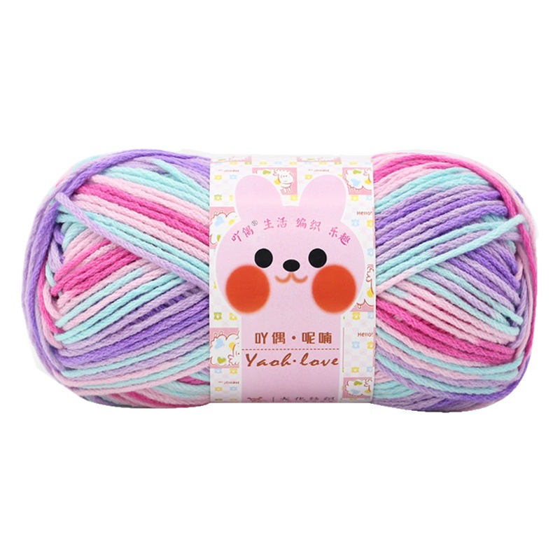 Azabi Twitter fancy segment dyeing hand-knitted knitting needle wool scarf hat coat baby children's yarn wholesale generation