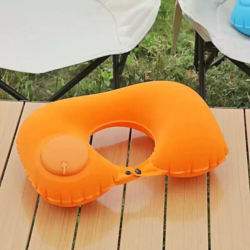 Picture of Inflatable Pillow, Portable for Travel, Press-Inflatable U-Shaped Pillow, Portable and Easy to Store, a Must-Have Item for Airplane and High-Speed Rail Travel