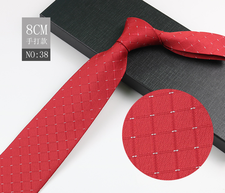 Picture of Men's Tie Business Shirt Stripesd Security Professional Formal Wear Wholesale Plus Logo Manufacturer 8cm Hand-Made