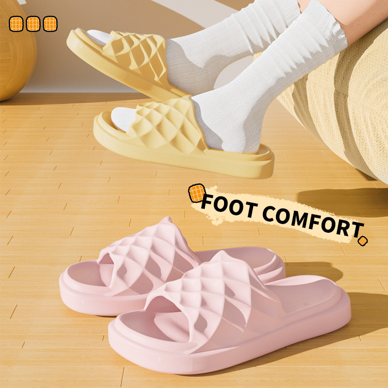 Eva cartoon slippers women's summer 2024 new indoor home thick bottom bathroom non-slip bath slippers women's outdoor wear