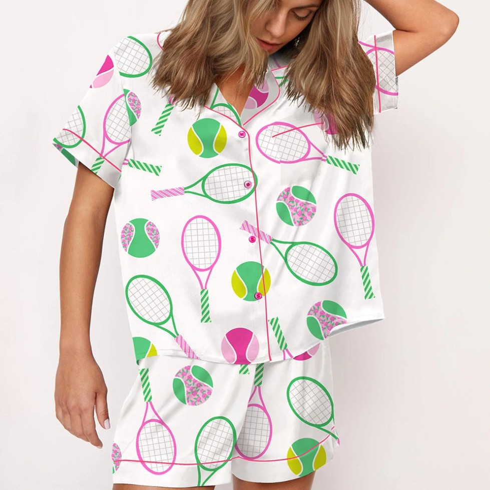 2025 Amazon Independent Station Spring and Autumn 3D Digital Printed Short-sleeved Shorts Home Clothes suit Women's Summer Pajamas