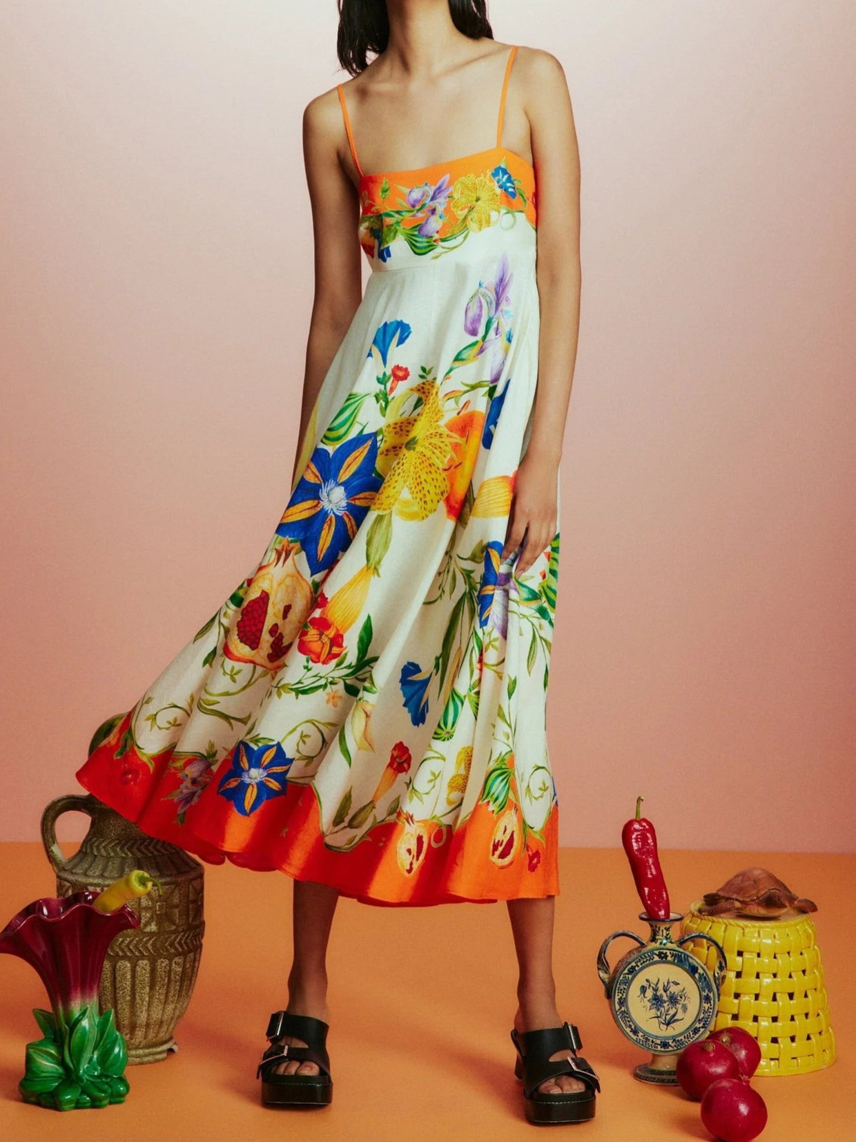 Foreign Trade Cross-border Independent Station 2025 European and American Summer New Leisure Long Dress Beach Wind Printed Large dress Women