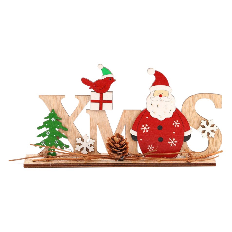 Cross-border new Christmas decoration wooden letter decoration desktop elderly English decoration foreign trade hot sale
