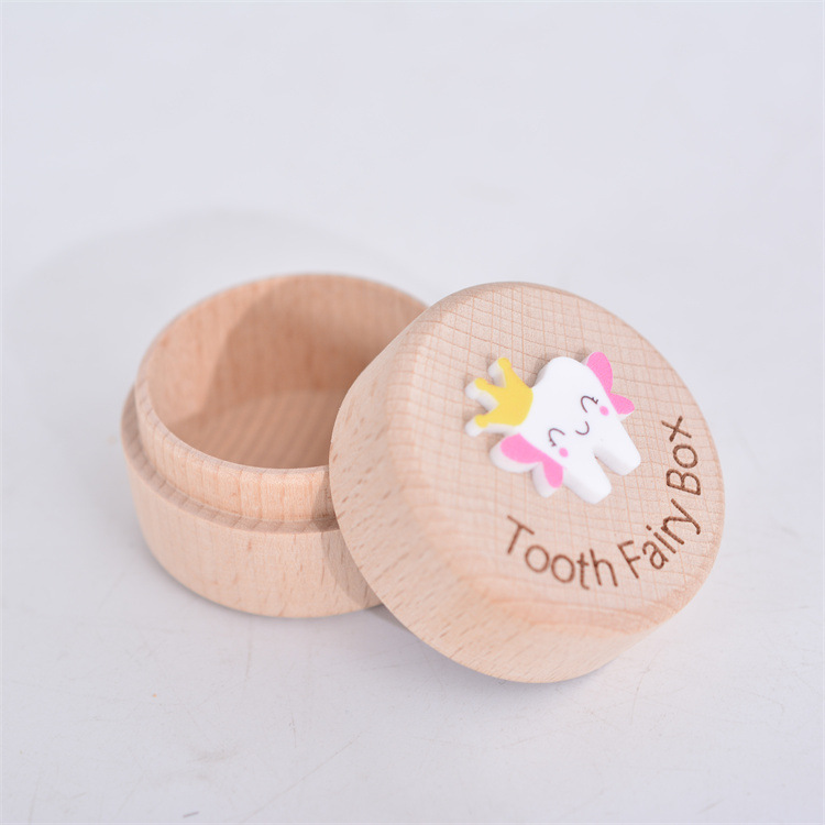 Picture of Wooden Children's Teeth Box Creative Children's Wooden Storage Teeth Storage Box Multi-specification Commemorative Collection Box