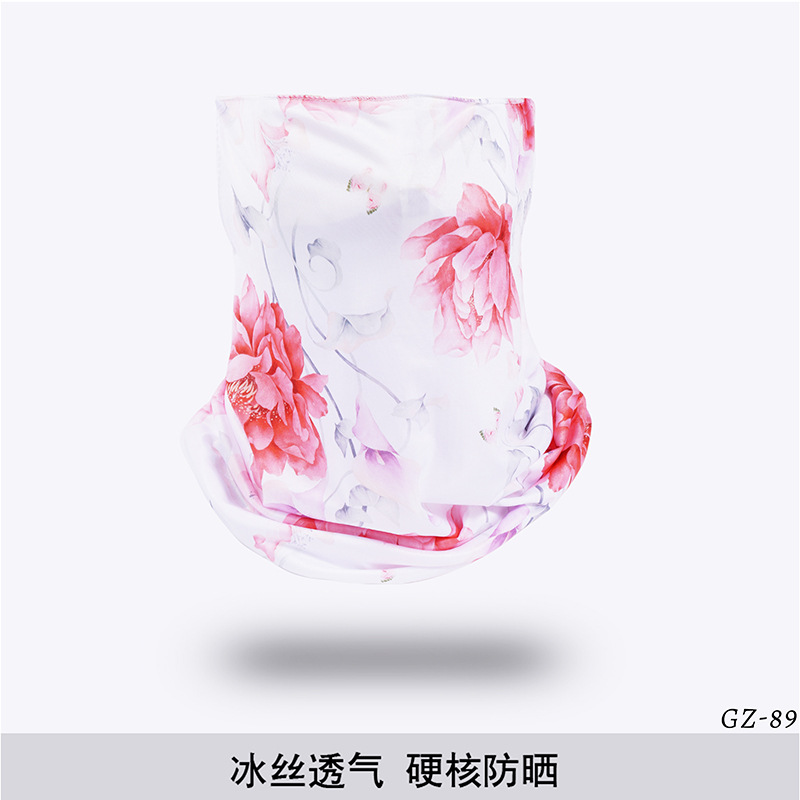 Picture of Outdoor ice silk mask changeable ear scarf men's and women's bicycle riding hood collar sun protection scarf summer