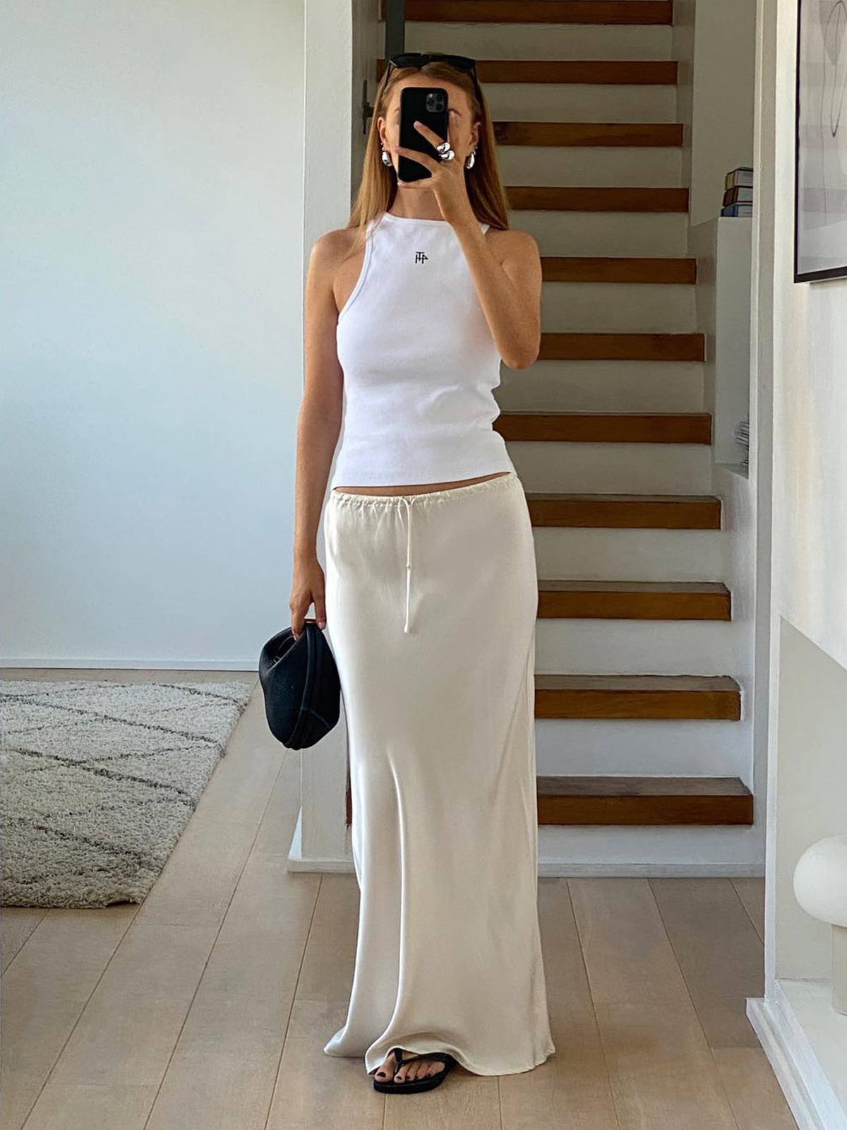 Picture of 2024 Amazon high quality satin long skirt high waist drawstring lace-up solid color skirt female cross-border women's clothing in stock