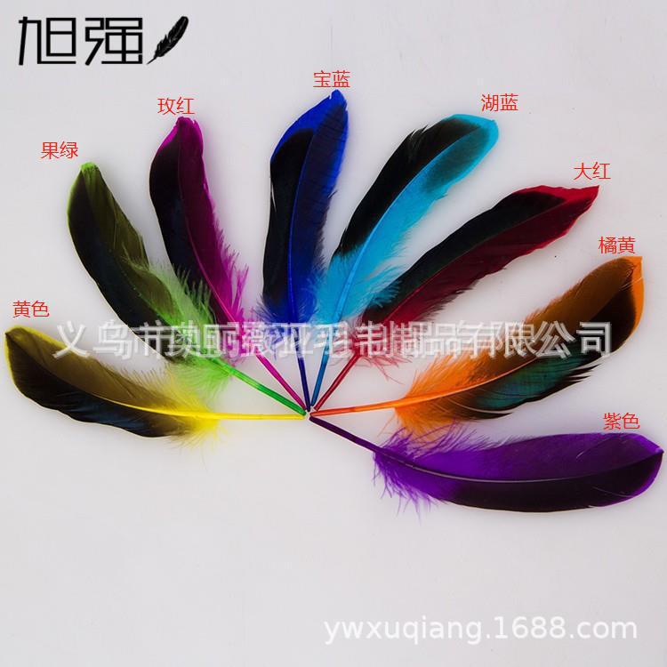 Factory wholesale in stock wholesale wild duck feather wild bird feather emerald duck feather duck emerald diy jewelry dream hunting