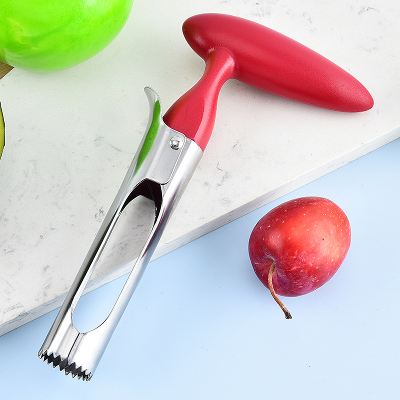 Picture of Factory in stock stainless steel fruit corer plastic handle apple corer pulp core extractor core separator