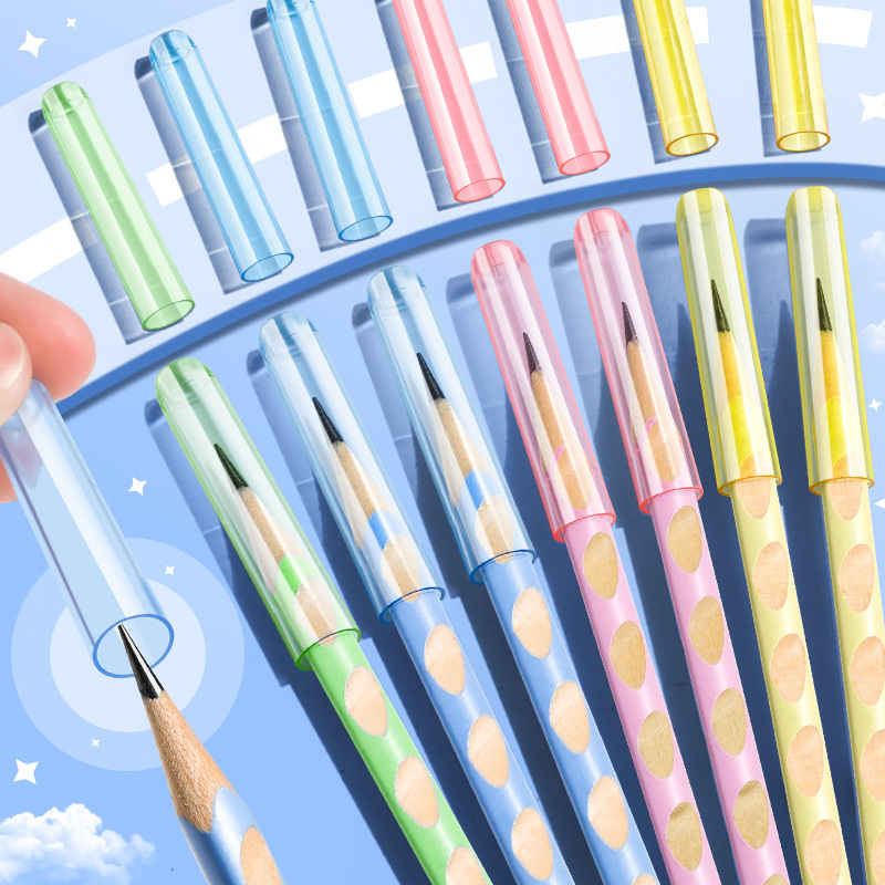 Pencil Cap Pencil Cover Pencil Cover Protective Cover Pupil Extender Pen Grip Corrector Pen Cover Pen Cap Extender