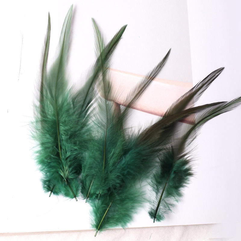 Picture of Factory wholesale funny cat stick feather diy cat toy color red pointed pheasant feather crafts jewelry decoration materials