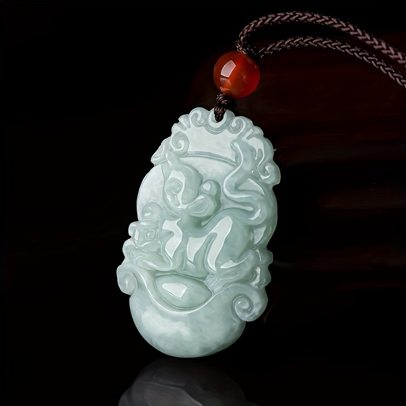 Picture of Myanmar A natural jade jade pendant 12 zodiac pendant 12 zodiac pig pendant jade direct cordless