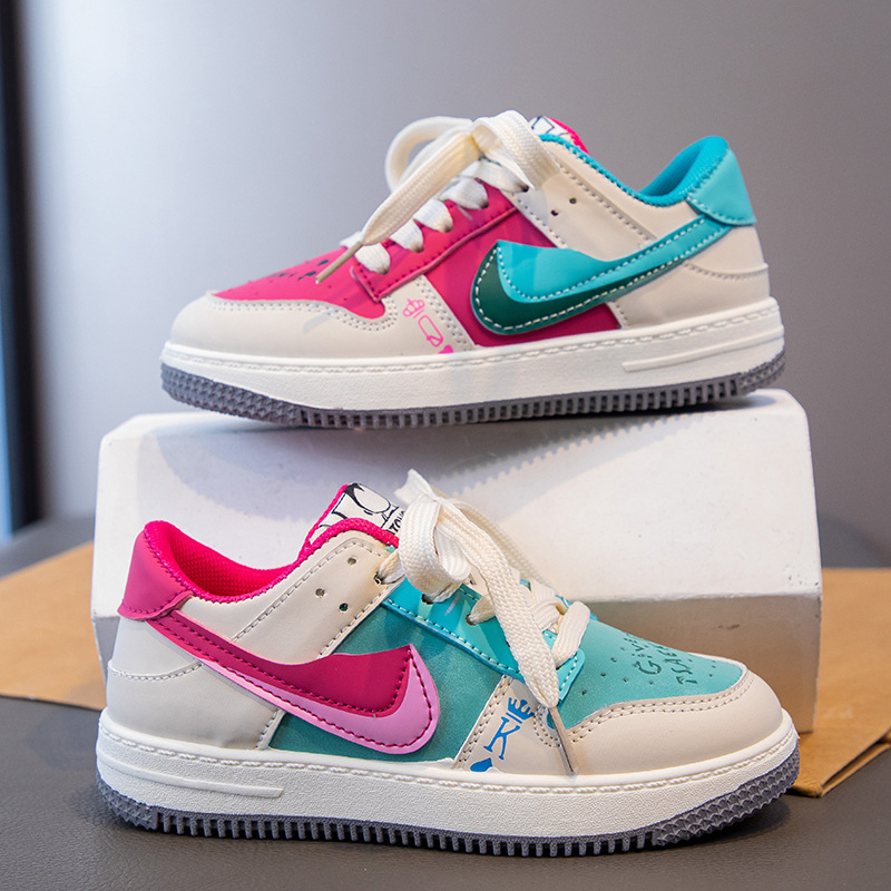 Big  Bear Girls Yuanyang Sneakers 2025 Autumn New Children's Trendy Brand Sports Shoes Boys Korean Board Casual Shoes