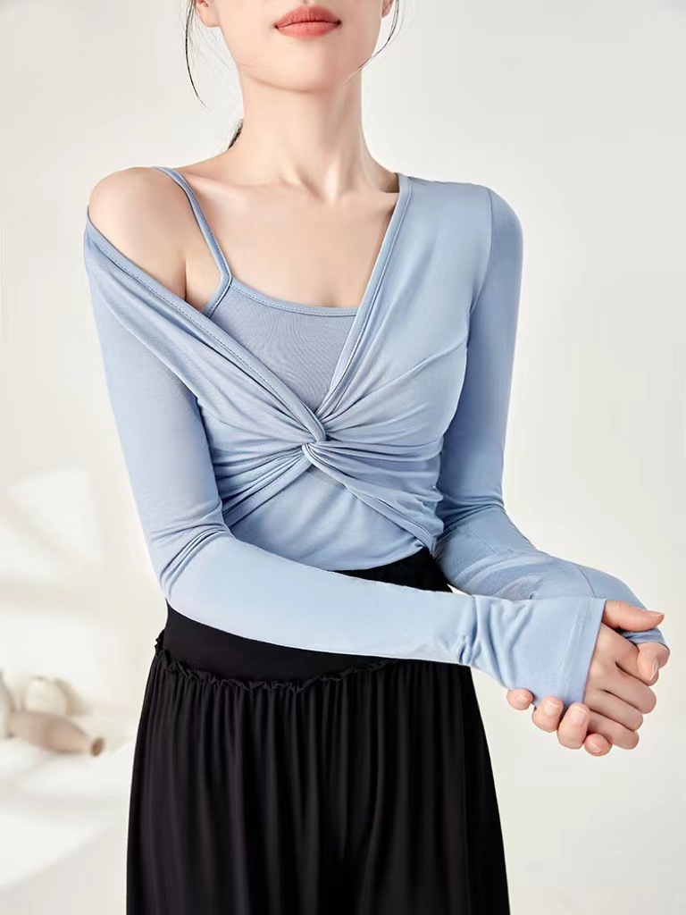 Picture of Dancing Clothing Modern Practice Top Women's Chinese Classical Dance Dancing Clothing Adult Slim-fit Temperament Long-sleeved suit