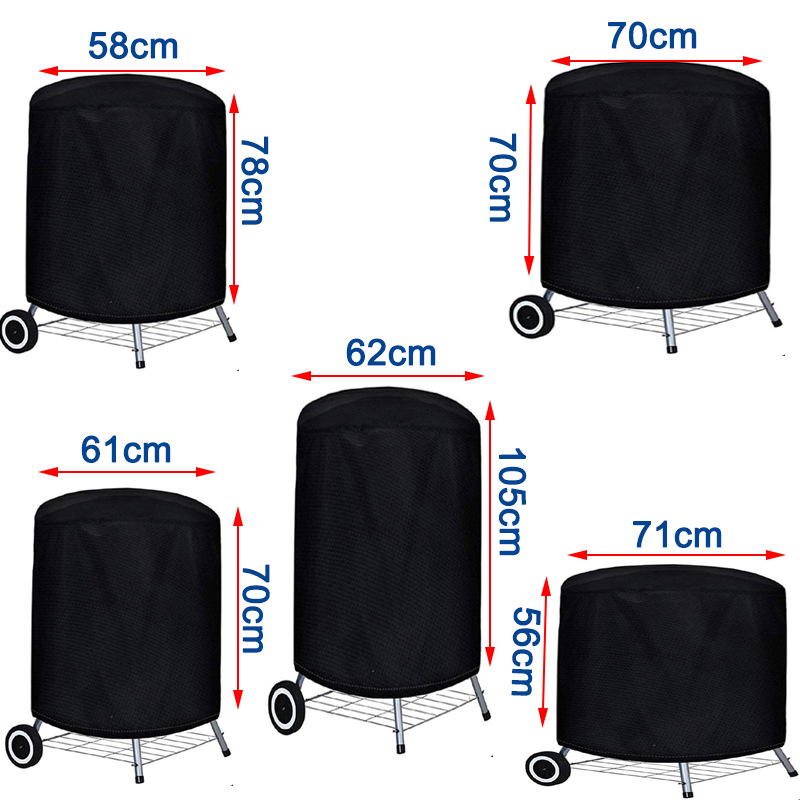 Picture of Round barbecue grill cover BBQ cover outdoor fire pit cover oven cover brazier cover barbecue grill cover