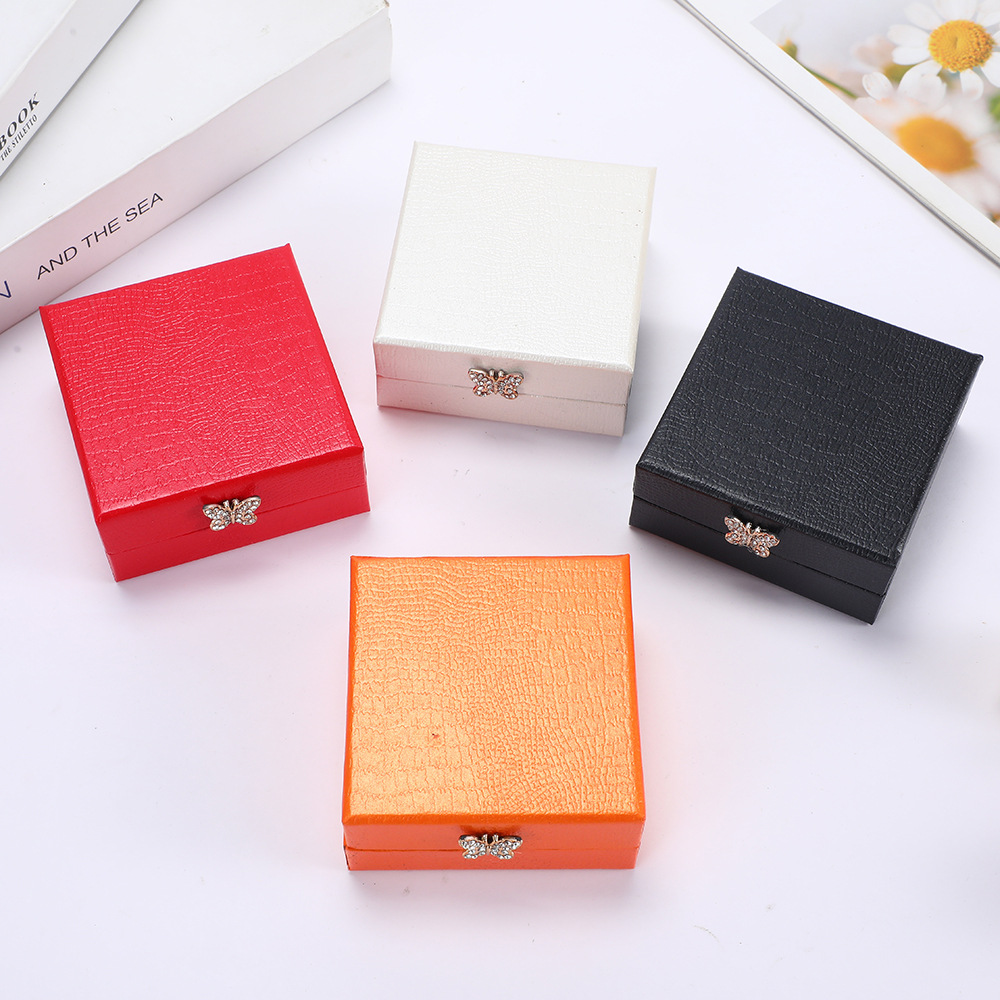 Exquisite and Elegant Jewelry Box Packaging Box, High-End Bracelet, Ring, Necklace, Butterfly Clasp Storage Box, Manufacturer Wholesale Jewelry