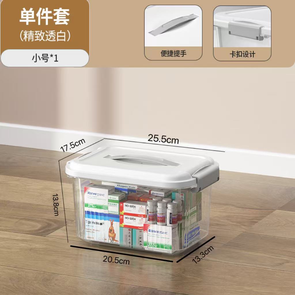 Picture of Transparent Storage Box Plastic Box with Lid Satchel Storage Box Large and Small Clothing Storage Box Organizer Box with Lid