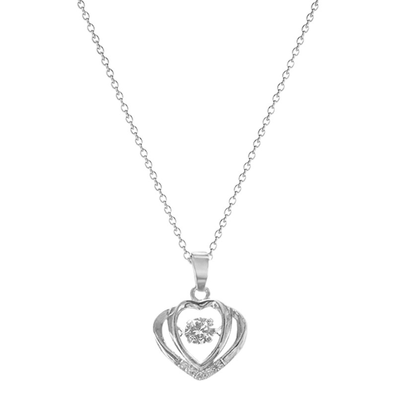 South Korea Zircon Smart Love Necklace Women's All-match Light Luxury Niche Neck Chain Ins Style Advanced Clavicle Chain Wholesale