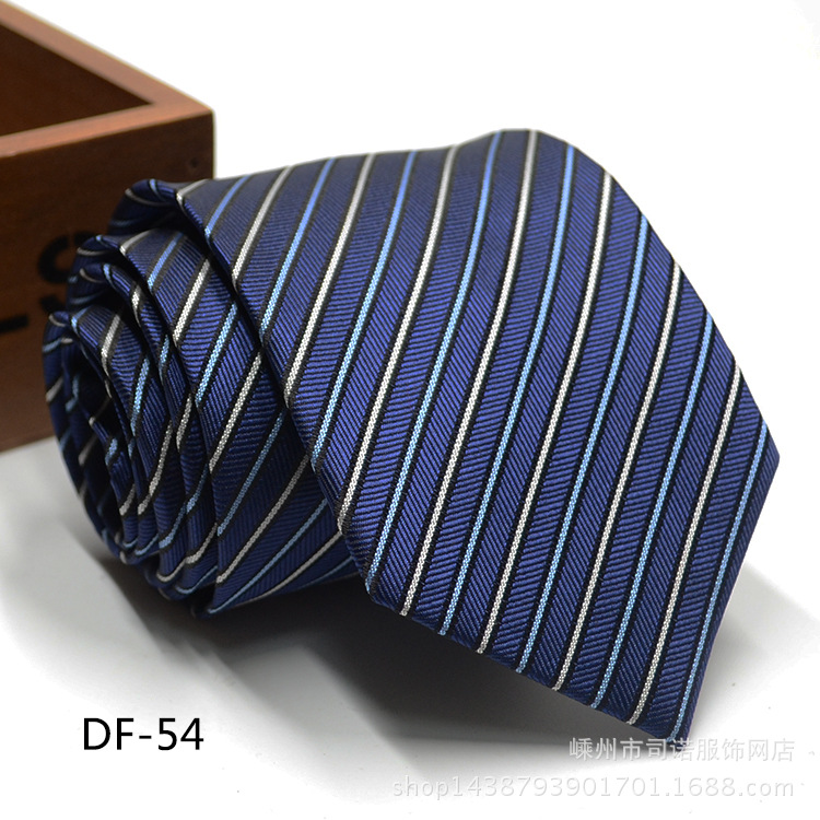 Picture of Tie business formal men's tie polyester yarn Arrow 8cm business tie