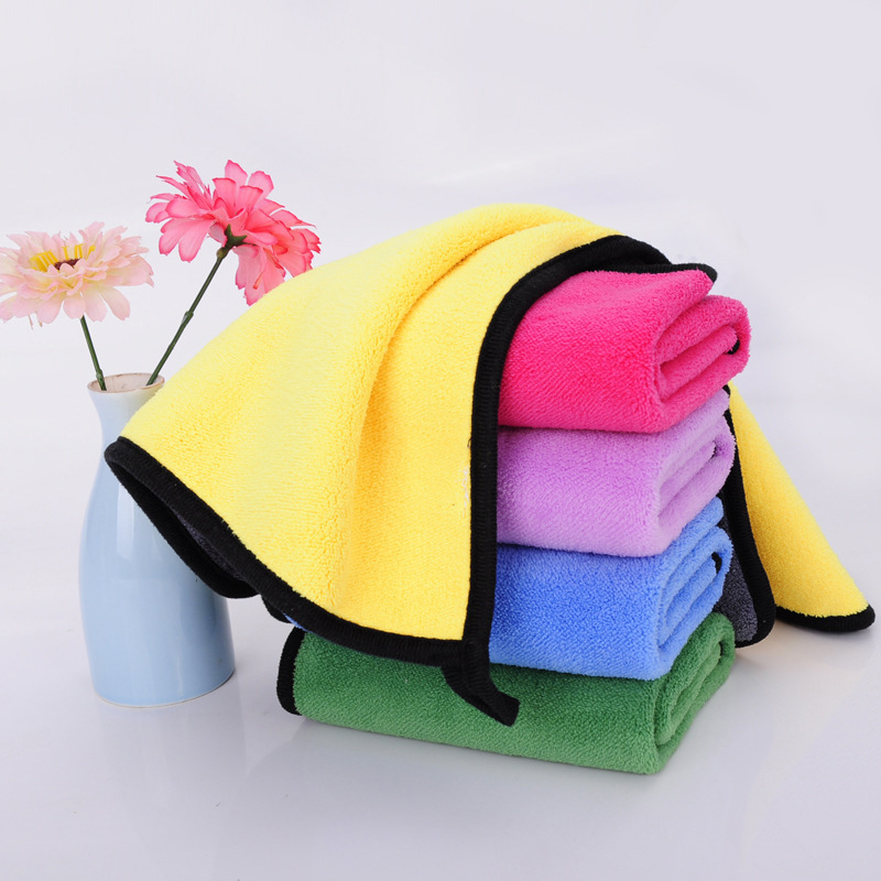 Car Wash Towel Thickeneded Absorbent Car Towel Double-Sided Coral Velvet Encrypted Rag Large Car Wash Cloth Car Wipe Towel